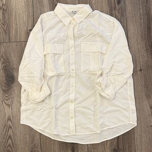 Women’s White Button-Up Shirt